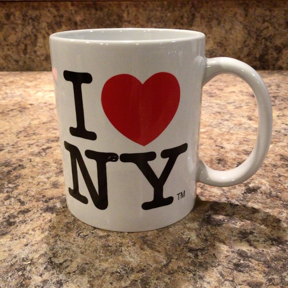I Heart NY White Mug With Black Letters - Picture 2 of 4